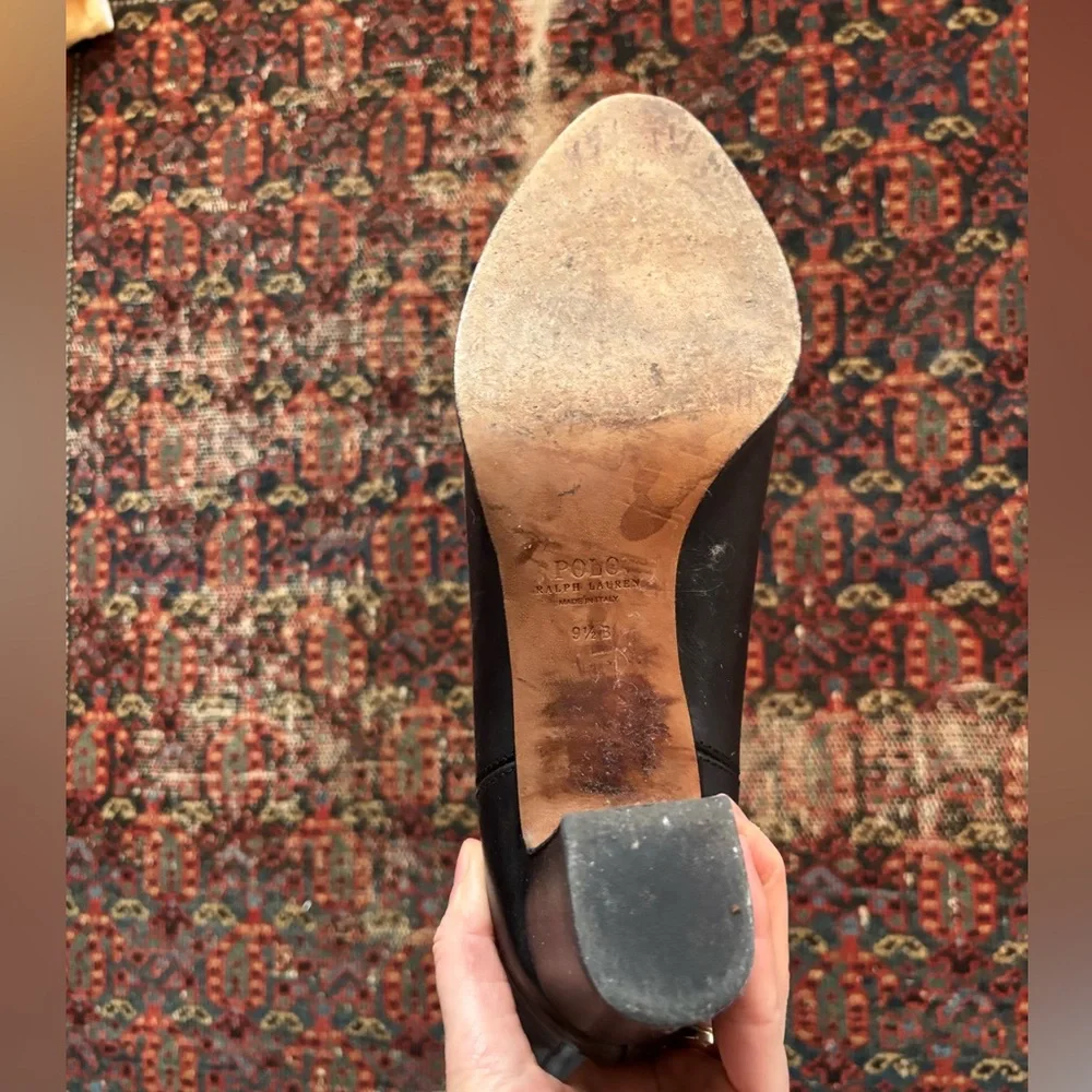 Ralph Lauren polo tall calfskin boots black - Picture 5 of 5
